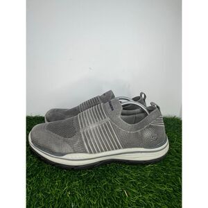 Skechers Men’s 12 Slip-On Walking Shoes Gray Knit Comfort Memory Foam SN 204364